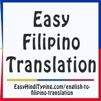 To to translate english tagalog The English