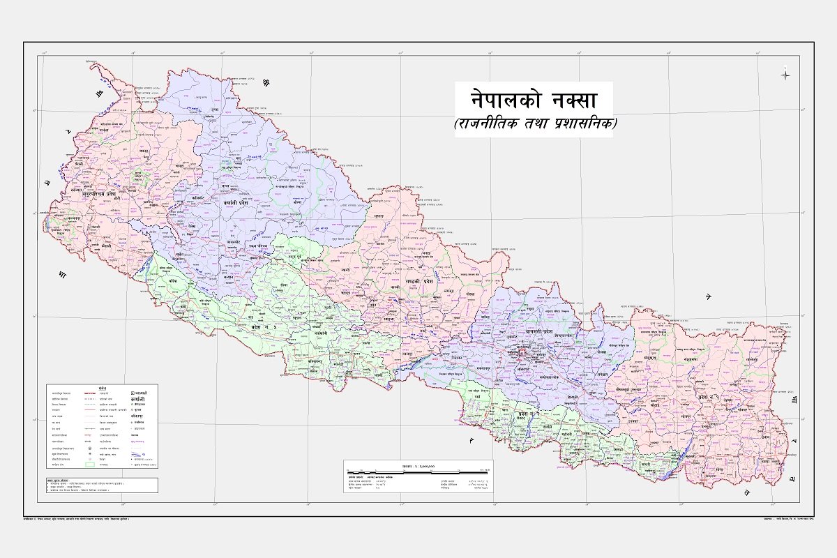 Latest map of Nepal