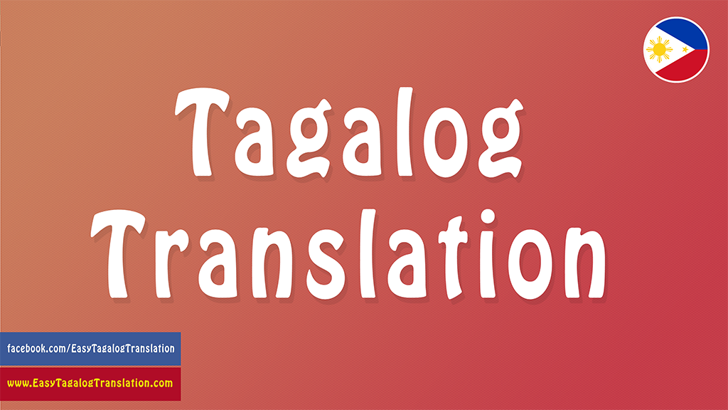 Free English To Tagalog Translation